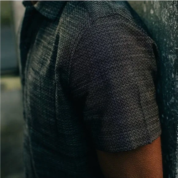 The Hawthorne Taylor Stitch Black Geometric Short Sleeve Shirt - Picture 10 of 10